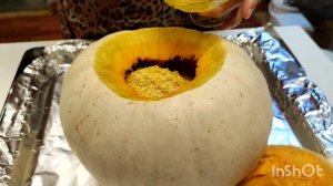 Запекаем целиком тыкву в духовке!