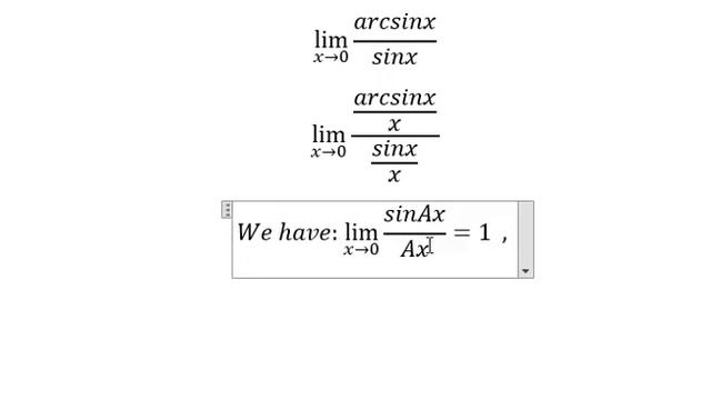 Calculus Help: Find the limits - lim (x→0) arcsinx/sinx - Techniques - SOLVED - No L'Hospital смотреть онлайн