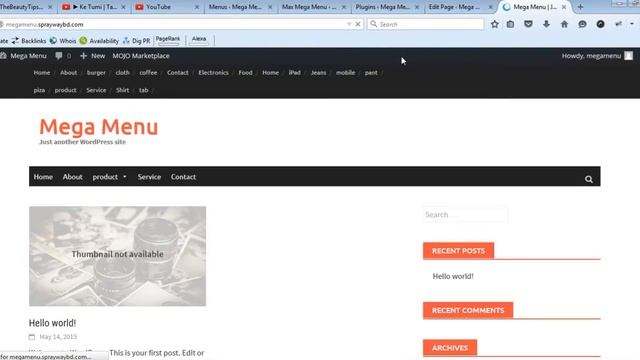 How to create wordpress mega menu very easy way part 7 смотреть онлайн