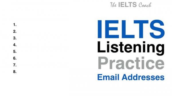 IELTS Listening Practice - Email Addresses