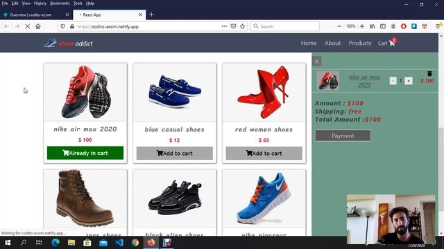 react js shopping cart demo review смотреть онлайн