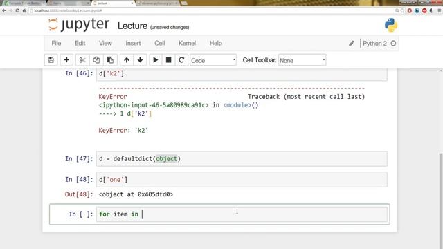 collections module default dictionary in python смотреть онлайн