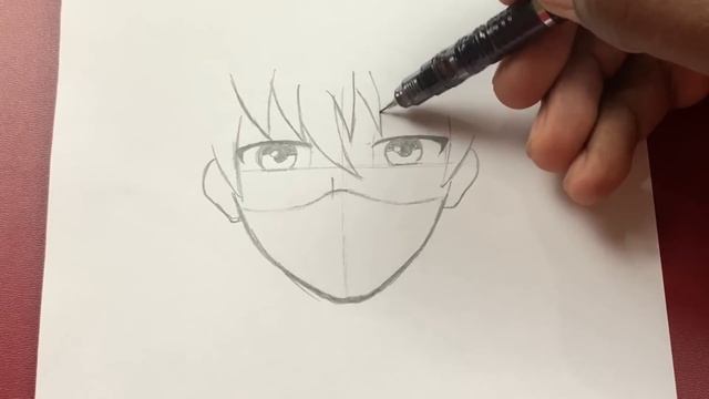 Easy anime drawing | how to draw anime boy wearing a mask смотреть онлайн