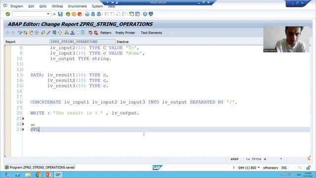 21 ABAP Programming String Operations SPLIT смотреть онлайн