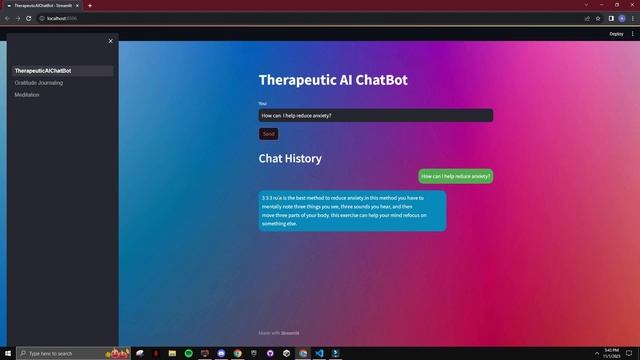Therapeutic AI Chat Bot | Congressional App Challenge 2023 | AZ05 смотреть онлайн