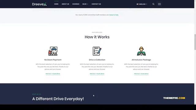 DreeveX Driving School WordPress Theme driving institute Website Builder смотреть онлайн