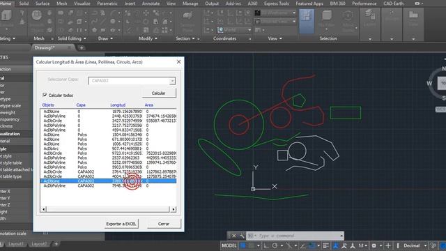 AutoCAD VBA - Calcular longitud & area Lineas, Polilineas, Circulos, Arcos con VBA смотреть онлайн