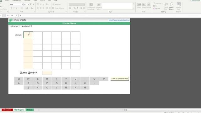 Wordle Excel Game Template Step-by-Step Video Tutorial by Simple Sheets смотреть онлайн