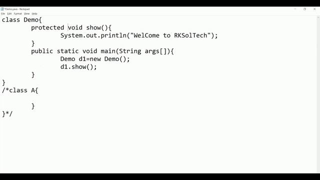 Access Modifiers in Java | Java Tutorials For Beginners | RKSolTech смотреть онлайн