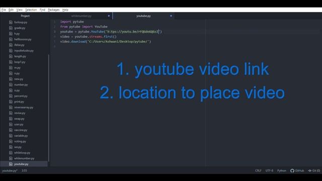 Download YouTube video using Python..... смотреть онлайн