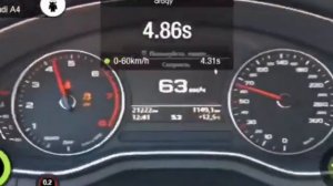 Разгон 0-100 км/ч Audi A4 B9