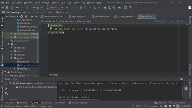 Android Studio (Kotlin) Simple Dagger Hilt Data Store MVVM