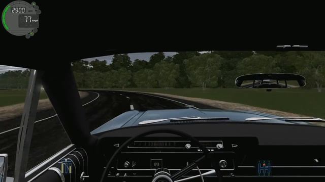 Ford Country Squire | Casual Driving In Wet Weather | City Car Driving