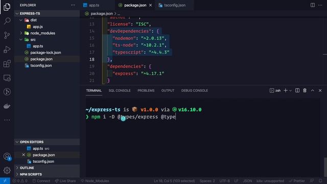 How to setup Nodejs Express with Typescript смотреть онлайн
