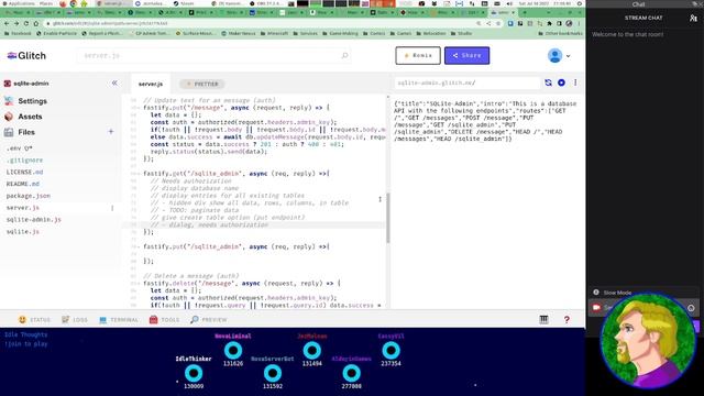 AlderinGames is coding a Node SQLite Database manager смотреть онлайн