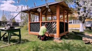 Беседка из бруса своими руками. Обрешётка