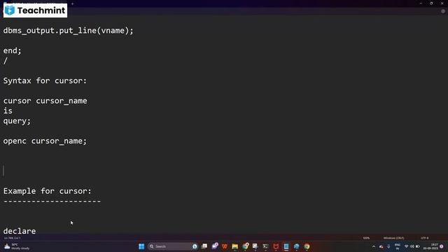Oracle Cursor смотреть онлайн
