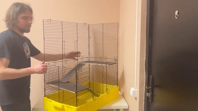 Сборка клетки для шиншиллы, крыс, грызунов 80х47х88, Roklet, высокая, размер XXL смотреть онлайн