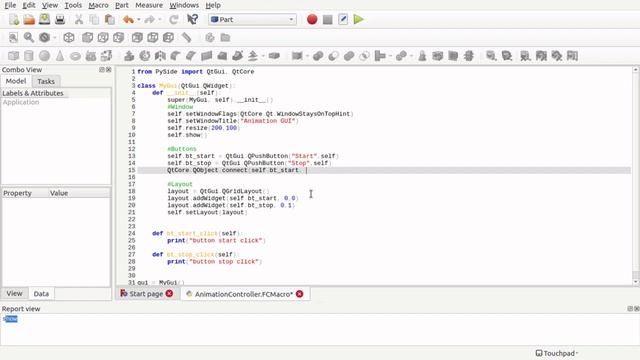FreeCAD: Buttons to run a Macro to drive Animation of a Part using QT. Python GUI Programming 01 смотреть онлайн