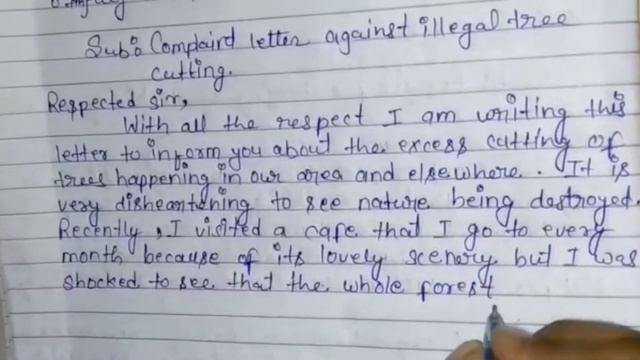 Complaint Letter Against Illegal Tree Cutting | Complaint Letter Against Deforestation. смотреть онлайн