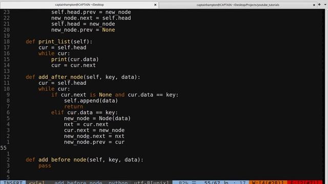 Data Structures in Python: Doubly Linked Lists -- Add Node Before/After смотреть онлайн