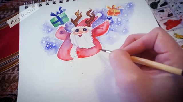 A Santa You've Never Seen Before - PAINTING PROCESS REVEAL смотреть онлайн