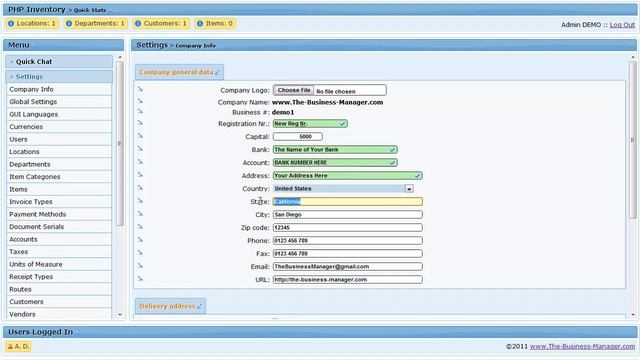PHP Inventory System - Company Info смотреть онлайн