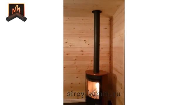 Легкий и современный печь-камин Stromboli N на дровах в деревянном доме: проект, монтаж под ключ смотреть онлайн