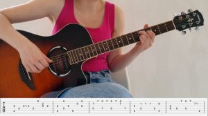 AS TEARS GO BY Fingerstyle Guitar Tutorial with On-Screen Tab - The Rolling Stones