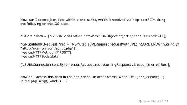 iOS : JSON-data from iOS into PHP-script смотреть онлайн
