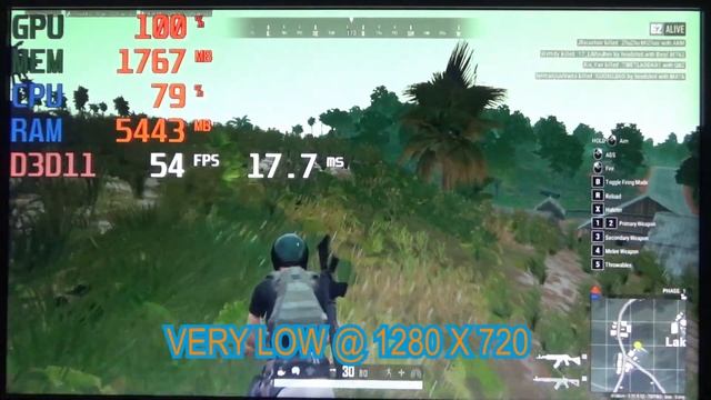 [PUBG] AMD Ryzen 3 3200G With Radeon Vega 8 FPS Test Very low at 720p смотреть онлайн