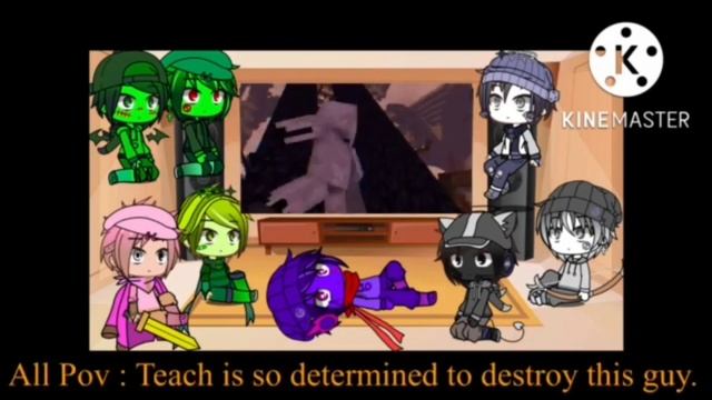 Monster School react to Herobrine fights (Full Edition) | Read descrip | Gacha Boi смотреть онлайн