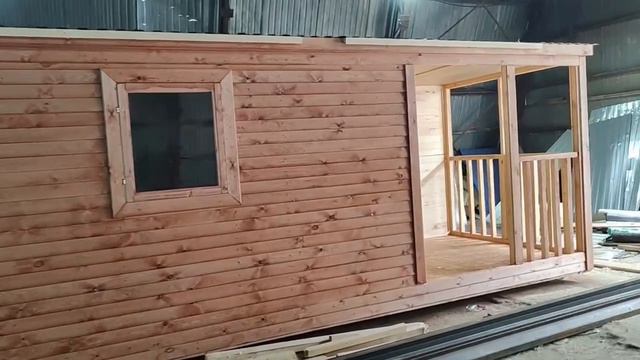 Бытовка с верандой от компании "Всембыт" смотреть онлайн