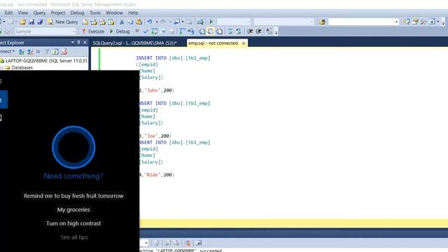 Insert large Data using command prompt into sql (Part - 4) смотреть онлайн