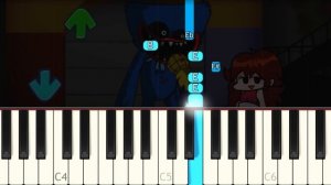 Friday Night Funkin' VS Huggy Wuggy (Poppy Playtime) - VERY EASY Piano tutorial