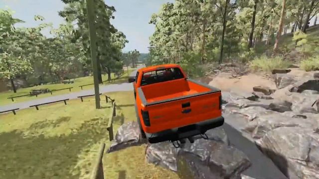 Cars vs Fallen Rock - BeamNG.Drive / Ford Bronco Crash смотреть онлайн