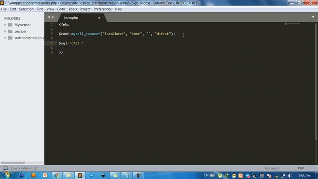 PHPMYADMIN | PHP call MYSQL stored procedure with parameters смотреть онлайн