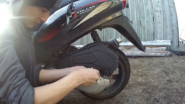 Обслужил скутер, помыл , продул воздушный фильтр . смотреть онлайн