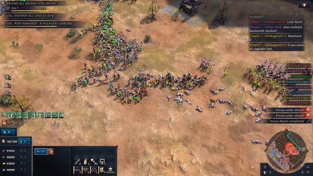 Age Of Empires 4 - 4v4 CBA MASSIVE MEN AT ARMS SPAM | Multiplayer Gameplay
