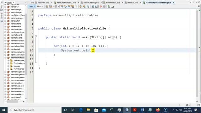 JAVA - LESSON #59 - Multiplication Table Demo смотреть онлайн