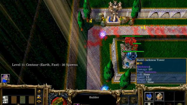 Играем в Warcraft 3. (Карта в стилистике Tower Defense смотреть онлайн