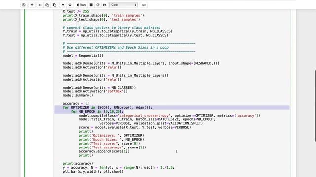 How to test different OPTIMIZERs and Epoch Sizes in a Deep Learning model смотреть онлайн