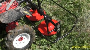 Мотоблок Shtenli 1900 в тандеме с роторной косилкой