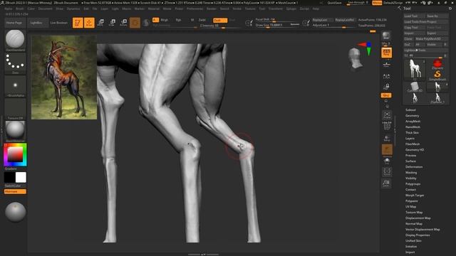 ZBrush to Photoshop Timelapse - 'Alien Deer' Concept смотреть онлайн
