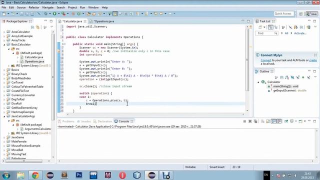 JAVA Interface tutorial - Simple Calculator смотреть онлайн