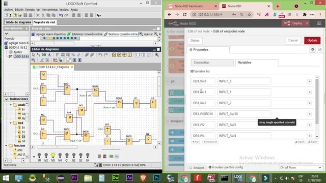 Nodered LOGO8 S7 Conexion node-red-contrib-s7 Digital смотреть онлайн
