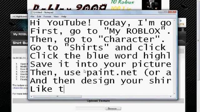 ROBLOX - How to create a shirt смотреть онлайн