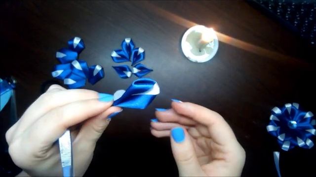 Бантики к школьной форме/ Необычный лепесток канзаши смотреть онлайн