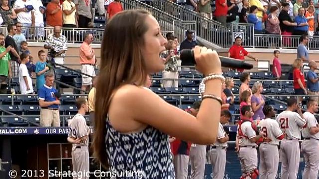 Roxanna Demers Performs National Anthem at Durham Bulls Game смотреть онлайн