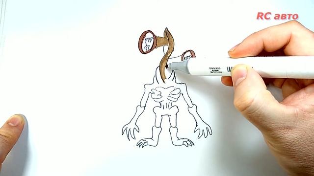Как нарисовать Сиреноголовый | Siren head | scp 6789 смотреть онлайн